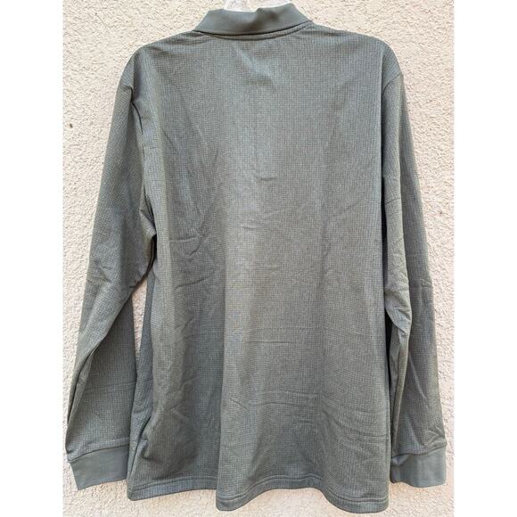 Adidas Golf Polo Olive Green Long Sleeve Medium NWT - Picture 9 of 9